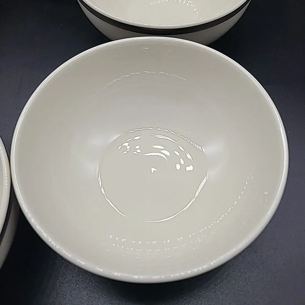 Pickard Set (6) BOWLS Fruit Dessert Snack Gray Gold Rim 4.5